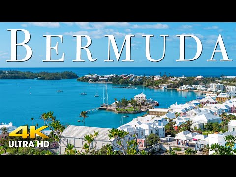 FLYING OVER BERMUDA (4K UHD) Beautiful Nature Scenery with Relaxing Music | 4K VIDEO ULTRA HD