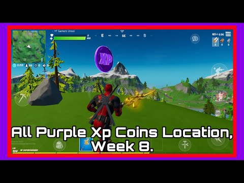All Week 8 Purple Xp Coins Locations.