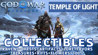 God of War Ragnarok - Temple of Light All Collectible Locations (Chests, Artifacts, Ravens) - 100%