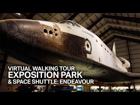 [LA Street Walking Tour] Exposition Park & Space Shuttle Endeavour Exhibition [4K]