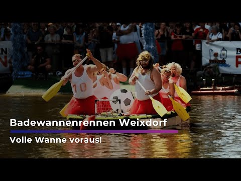 Volle Wanne voraus auf dem 5. Badewannenrennen in Weixdorf I Sachsen Fernsehen