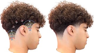 HOW TO DO A BLOWOUT TAPER ON CURLY HAIR: Step by Step Low Taper Tutorial