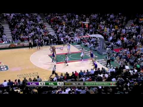 Lakers vs Bucks (NBA Highlights) 12/16/2009
