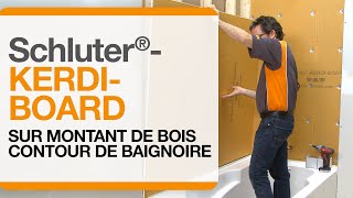 Comment poser les panneaux étanches Schluter®-KERDI-BOARD sur les contours d'une baignoire.