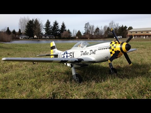 John's E-flite P-51 Mustang Magic with Views of Mount Baker and the Twin Sisters