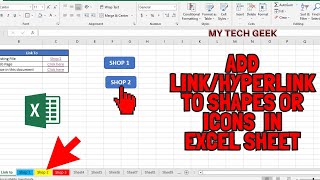 How to add link/hyperlink to shapes or icons in Excel
