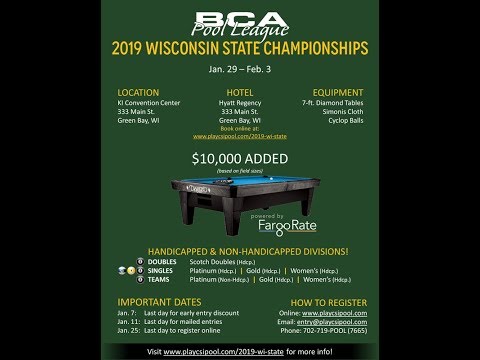 2019 BCAPL Wisconsin State Championships Preston Olszewski vs. Mason Koch