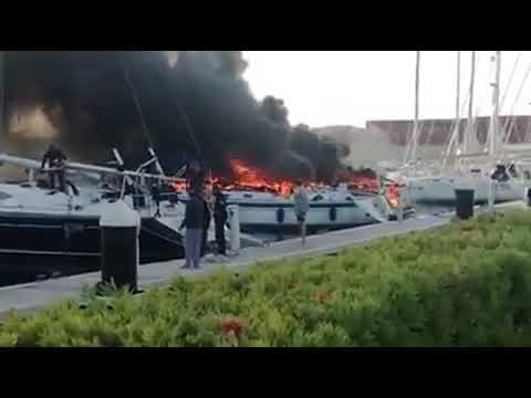 Yacht on Fire (Part 1) / Hallberg Rassy Accident / Marina Valencia