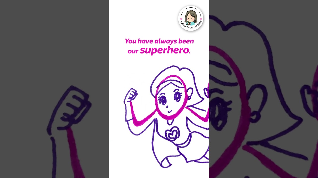 🌹Send this to your Mother!🌹Happy Mother's Day ecard | Super Mom drawing