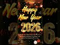 New Year Wishes 2026 Happy New Year Wishes Happy New Year 2026 Status Shorts Happynewyear