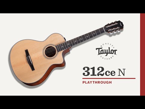 Taylor 312ce-N Nylon Acoustic-electric Guitar - Natural Sitka