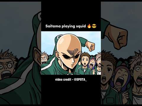 Saitama vs squid game | saitama playing squid game 👊😂 #shorts #anime #saitama #badass #moments