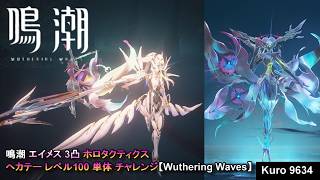 鳴潮 エイメス 3凸 ホロタクティクス ヘカテー レベル100 単体 チャレンジ【Wuthering Waves】