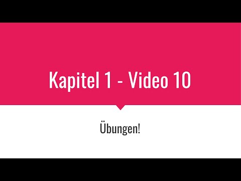 DHBW Java Vorlesung TINF19 - Kapitel 1 - Video 10 - Übungen