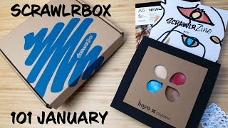 Unboxing SCRAWLRBOX 101 January AND 100 December