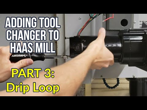 Adding A Tool Changer To HAAS TM-1 CNC Mill | PART 3: Drip Loop for Umbrella Shuttle Motor