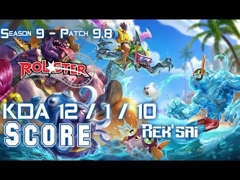 KT Score REK'SAI vs NIDALEE Jungle - Patch 9.8 KR Ranked
