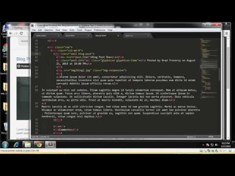 Learn how to build a Blog website using Twitter Bootstrap Part 6