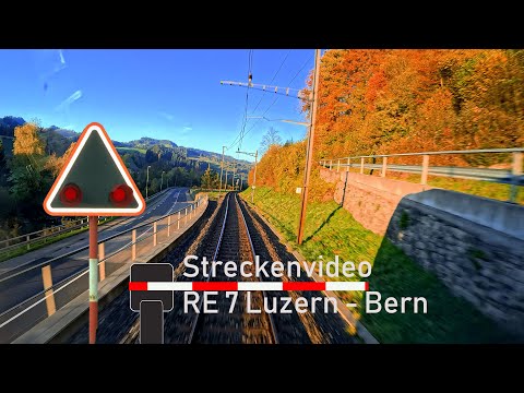 Führerstandsmitfahrt / Cab ride RE 7 Luzern - Bern (RABe 535)