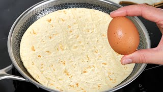 Just pour the eggs on the tortilla! A delicious recipe with broccoli and eggs!