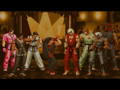 [KOF Mugen] Memorial - KOF vs SF | Kim Team vs Ken Team [ 4vs4 ]