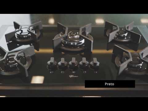 Video thumbnail of Cooktop 5 Bocas Fischer TC Infinity Mesa Vidro