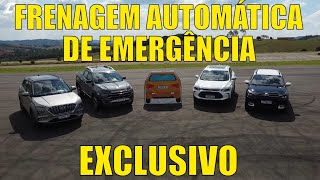 Mega teste de frenagem automática de emergência