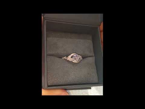 Simon G.  Filigree Antique Style Diamond Engagement Ring