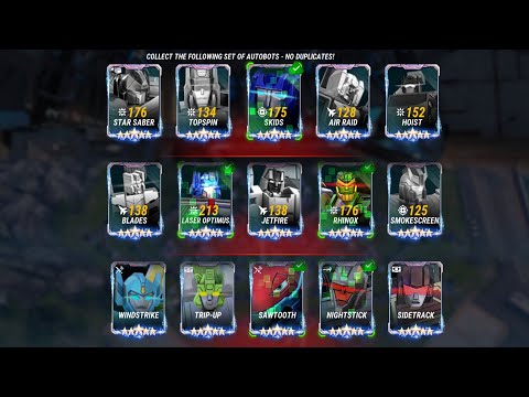 Transformers Earth Wars: 5 Star Batch Crystal Openings (Legacy 12, 7, and COMBAT 6 )
