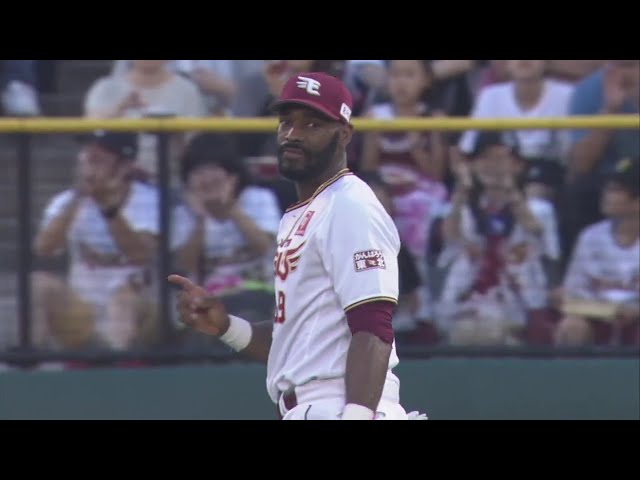【3回表】逆シングル!? イーグルス・ブラッシュが球場を沸かせるスライディングキャッチ!! 2019/7/25 E-L