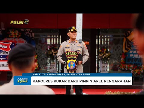 KAPOLRES KUTAI KARTANEGARA YANG BARU DISAMBUT TRADISI ADAT DAN UPACARA KEHORMATAN