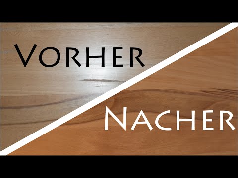 Tisch abschleifen und ölen