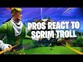 PRO'S REACT to us TROLLING a Competitive Scrim Game