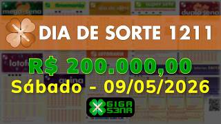 Resultado da Dia de Sorte 1211, Sábado, 09/05/2026