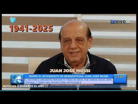 MURIO JUAN JOSE MUSSI, INTENDENTE DE BERAZATEGUI