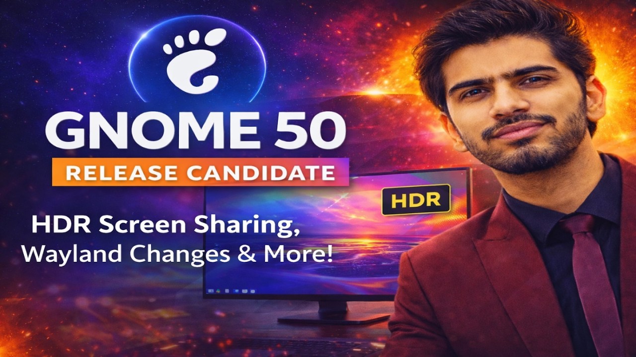GNOME 50 Release Candidate Is Here — HDR Screen Sharing, Wayland Changes & More