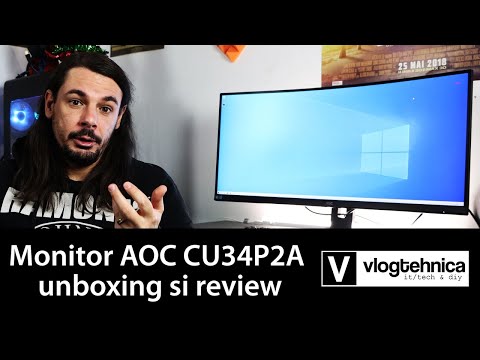 Monitorius AOC CU34P2A 34 colių VA lenktas 3440x1440 H/A 150mm 100hz FreeSync Premium ULTRAWIDE USB HOB GARSIAKARIAI DPx1 HDMIx2 VESA 100x100 PRO LINE video
