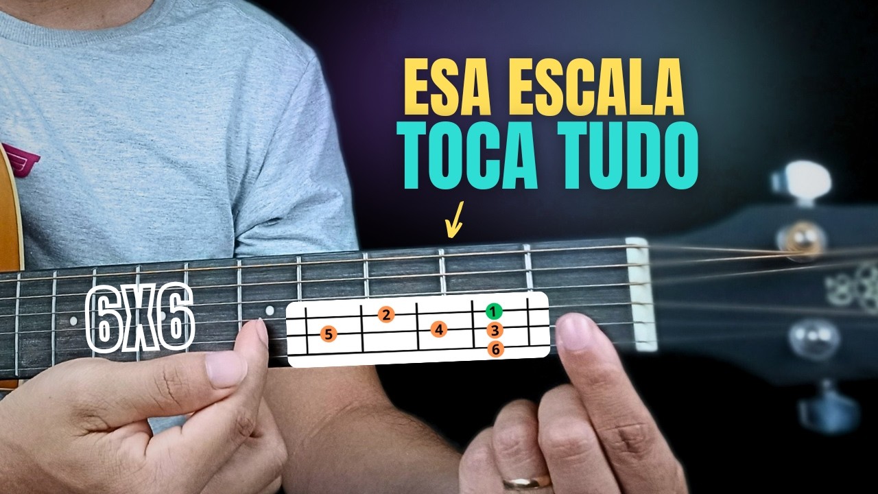Com a escala 6x6 você TOCA TUDO! Não importa se é tom maior ou menor. TUDO ENCAIXA