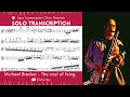 Michael Brecker - The cost of living - Transcription (Bb)