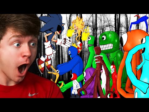 SONIC.EXE vs GARTEN OF BANBAN vs RAINBOW FRIENDS! (Reaction)