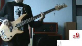 american head charge - leave me alone - bass cover