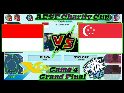 Indonesia (XCN + SIREN)Vs Singapore (Evos) Game 4 AESF Charity Cup Final