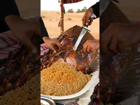 🔥🐪 Arabian Desert Feast 🍖 | Full Camel Roast on Silver Platter ✨ | Smart Foods Special 🌙