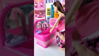 Satisfying with Unboxing & Review Miniature Bath Sink | ASMR Video no music #barbiedoll #toyhouse