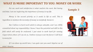 ❗Money or Work❗ What is more important to you | Interview tips | ‼Top 3 Answers ‼