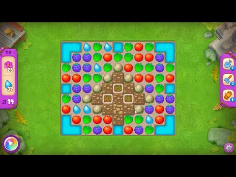 Gardenscapes level 118 - 14 Moves - No Boosters