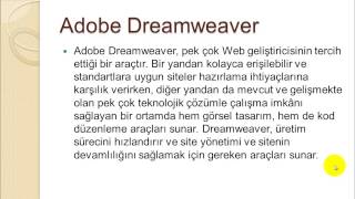 Adobe Dreamweaver Nedir? (Ders 2)