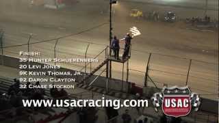 preview picture of video 'Haubstadt, IN - May 12, 2012 USAC National Sprints'