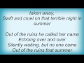 16719 Pat Benatar - Out Of The Ruins Lyrics