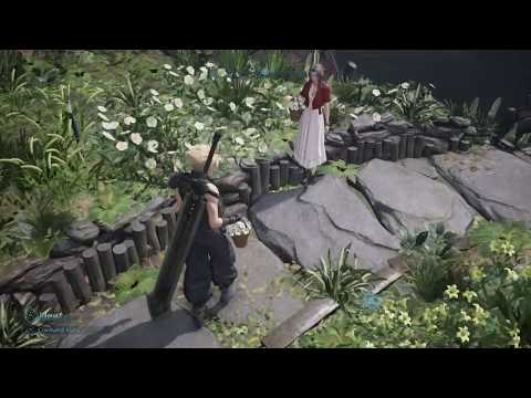 Final Fantasy 7 Remake - Ch.8 Leaf House Delivery: Pick Yellow and White Flowers Gameplay PS4 (2020)